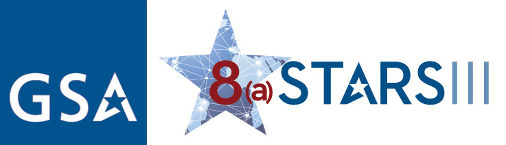 gsa 8a stars 3 logo on white