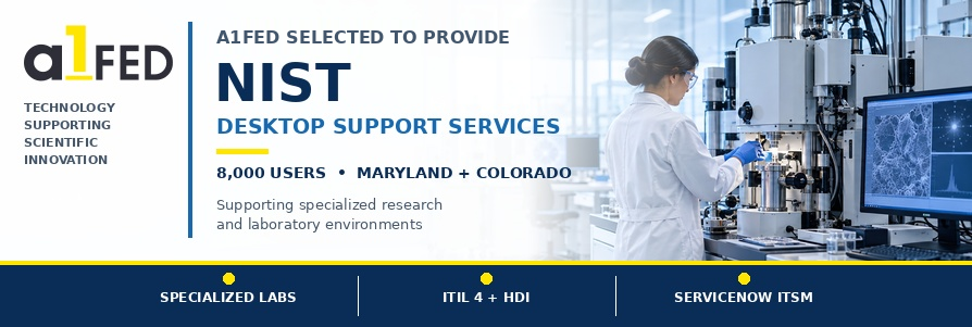 A1FED awarded NIST Desktop Support contract